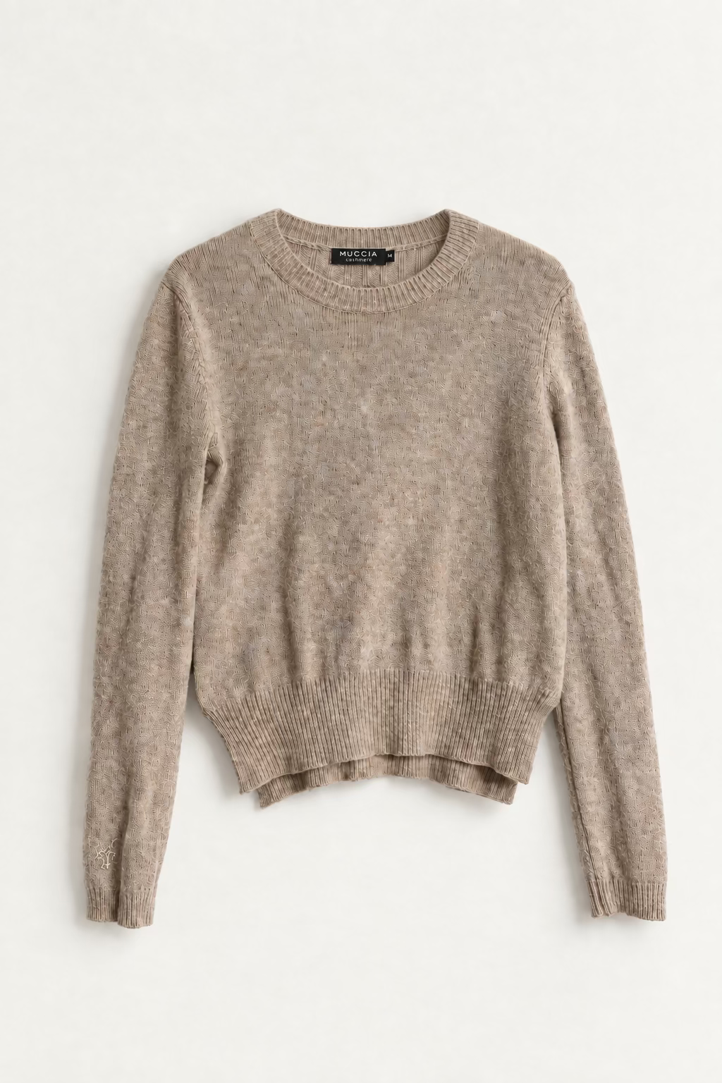 Cashmere Crewneck in Warm Taupe