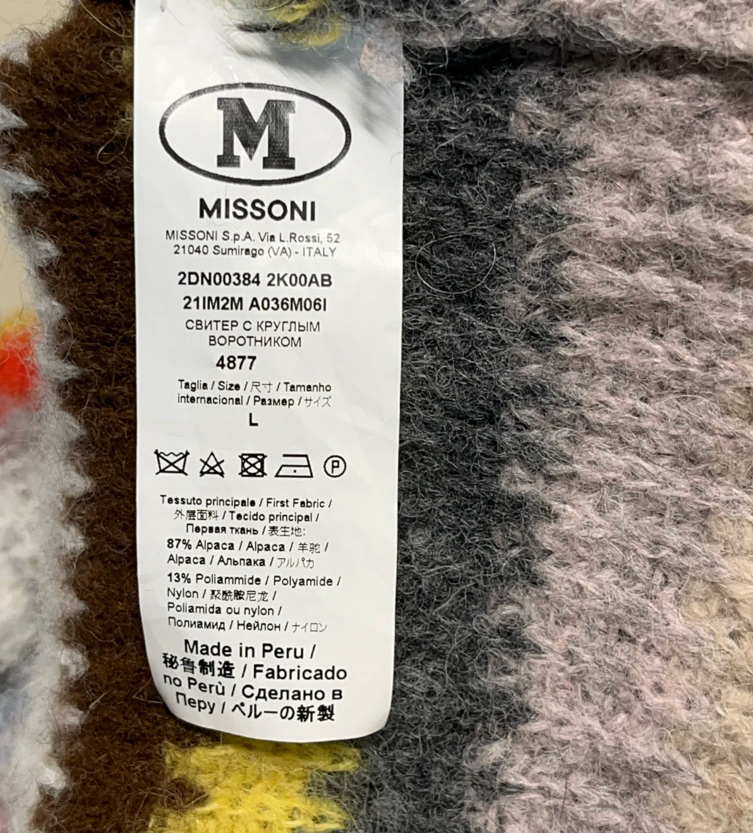 M Missoni Alpaca Blend Striped Knit